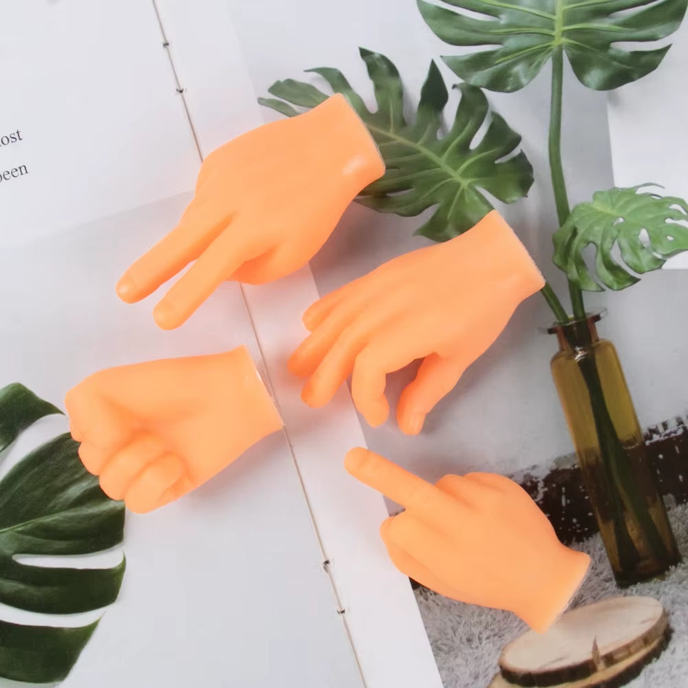 Fun Realistic Little Tiny Finger Hands Novelty Tricky Simulation Palm Kids Adult Petting Cat Toy Party Novelty Toy Game Props