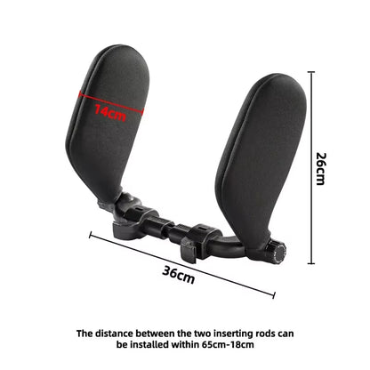Car Headrest Pillow 360° Adjustable Sleeping Head Neck Support PU U-Shaped Travel Seat Rest Pillows Cushion for Kids Adults
