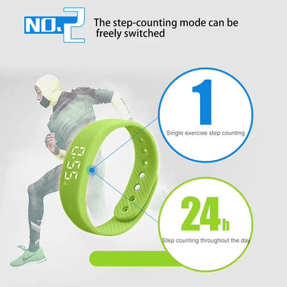 Alarm Watch Alarm Bracelet Digital Watch with Alarm Vibrating Alarm Clock Digital Watch Silent Vibration Wakeup Wristband