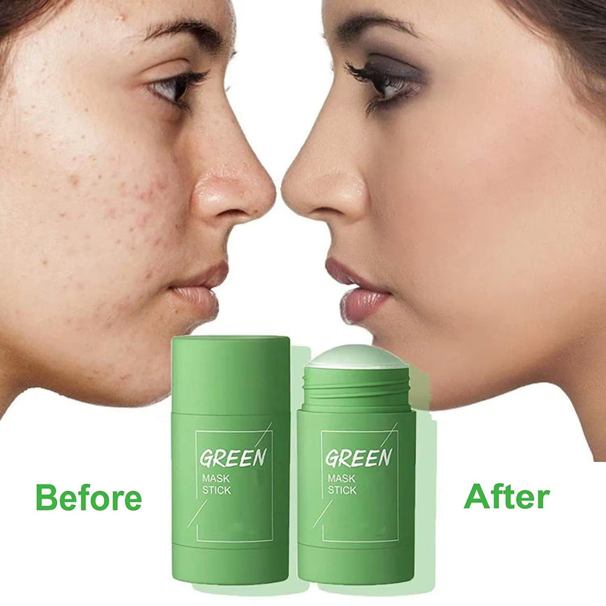 Private Label Moisturizes Oil Control and Deep Cleanse Blackheads Pore Green Tea Clay Mask Stick