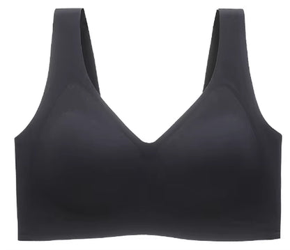 Ultra-Thin Jelly Glue Full Cover Semi-Fixed Bras Large Cup Seamless Gathering Underwear for Women 5XL
